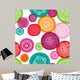 Seamless Flower Retro Pattern Wall Decal