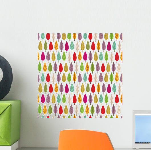 Tree Forrest Seamless Pattern Wall Decal