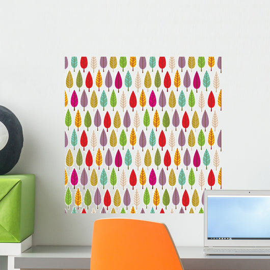 Tree Forrest Seamless Pattern Wall Decal