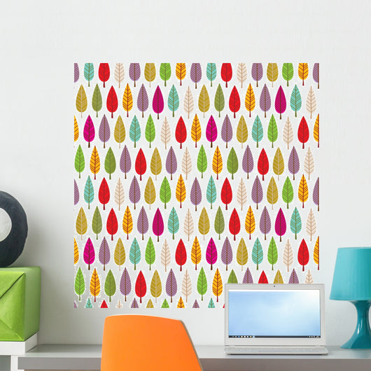 Tree Forrest Seamless Pattern Wall Decal