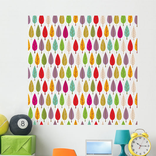 Tree Forrest Seamless Pattern Wall Decal