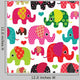 Seamless Elephant Kids Pattern Wall Decal