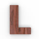 Wood Letter L Wall Decal