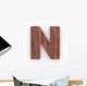 Wood Letter N Wall Decal