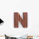 Wood Letter N Wall Decal