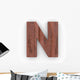 Wood Letter N Wall Decal