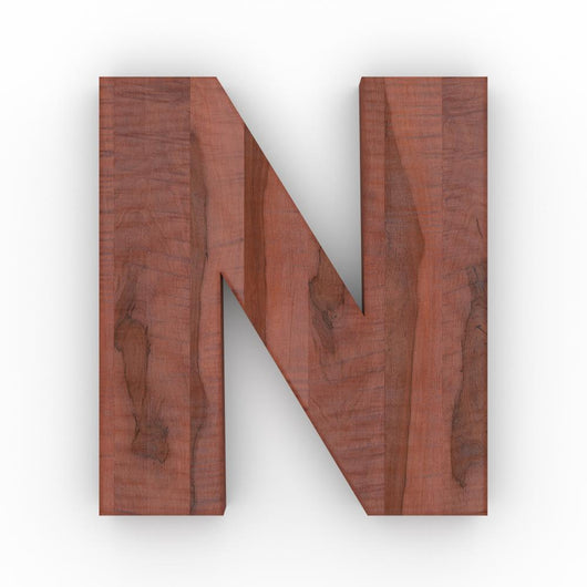 Wood Letter N Wall Decal