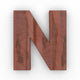 Wood Letter N Wall Decal