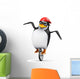 3D Penguin Baseball Cap Wall Decal