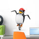 3D Penguin Baseball Cap Wall Decal