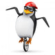 3D Penguin Baseball Cap Wall Decal