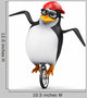 3D Penguin Baseball Cap Wall Decal