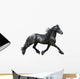 Friesian Horse on a White Background Wall Decal