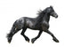 Friesian Horse on a White Background Wall Decal