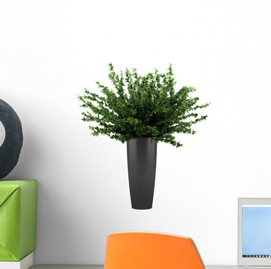 Decorative Plant Black Pot Wall Decal