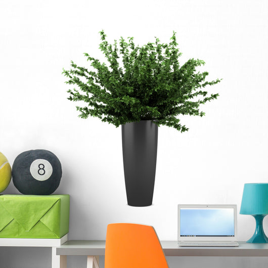 Decorative Plant Black Pot Wall Decal