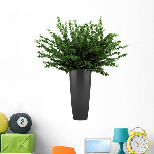 Decorative Plant Black Pot Wall Decal
