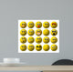 20 yellow smileys Wall Decal