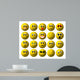 20 yellow smileys Wall Decal