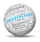 Optimism concept in tag cloud Wall Decal
