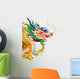 Chinese Dragon Statue White Wall Decal