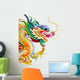 Chinese Dragon Statue White Wall Decal