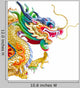Chinese Dragon Statue White Wall Decal