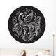Decorative Bird Circle Wall Decal