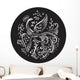 Decorative Bird Circle Wall Decal