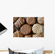 Chocolate candies closeup Wall Mural