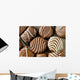 Chocolate candies closeup Wall Mural