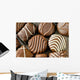 Chocolate candies closeup Wall Mural