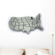 Map Usa Wall Decal