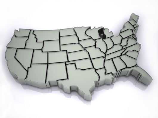 Map of USA Wall Decal