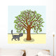 Cartoon Tree and Cat Wall Mural