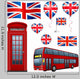 United Kingdom set Wall Decal
