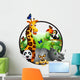 Cute Animal Cartoon Wall Decal
