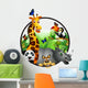 Cute Animal Cartoon Wall Decal