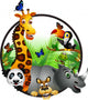 Cute Animal Cartoon Wall Decal