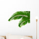 Palm leaves on white background. Vector. Wall Decal