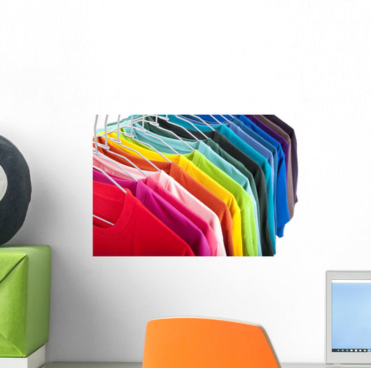 Colorful T-shirt White Wall Decal