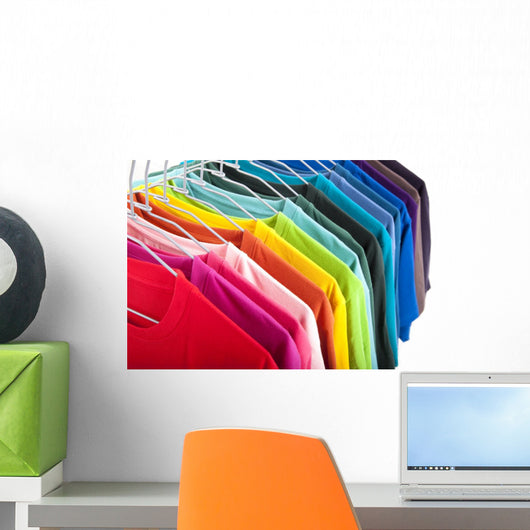 Colorful T-shirt White Wall Decal
