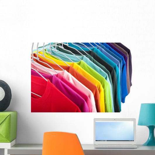 Colorful T-shirt White Wall Decal