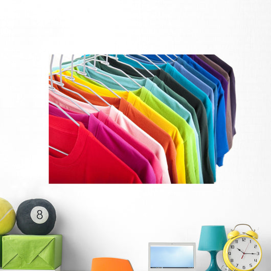 Colorful T-shirt White Wall Decal