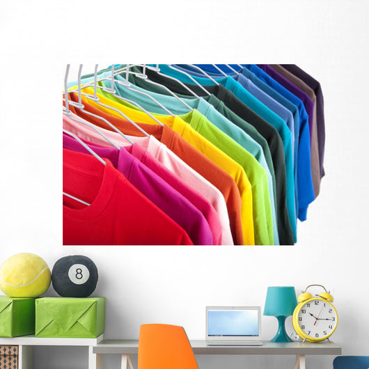 Colorful T-shirt White Wall Decal