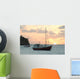 Sunset with Sailboat Wall Mural