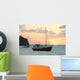 Sunset with Sailboat Wall Mural