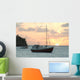 Sunset with Sailboat Wall Mural