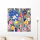 Flower Texture with Snails Wall Decal
