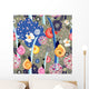 Flower Texture with Snails Wall Decal